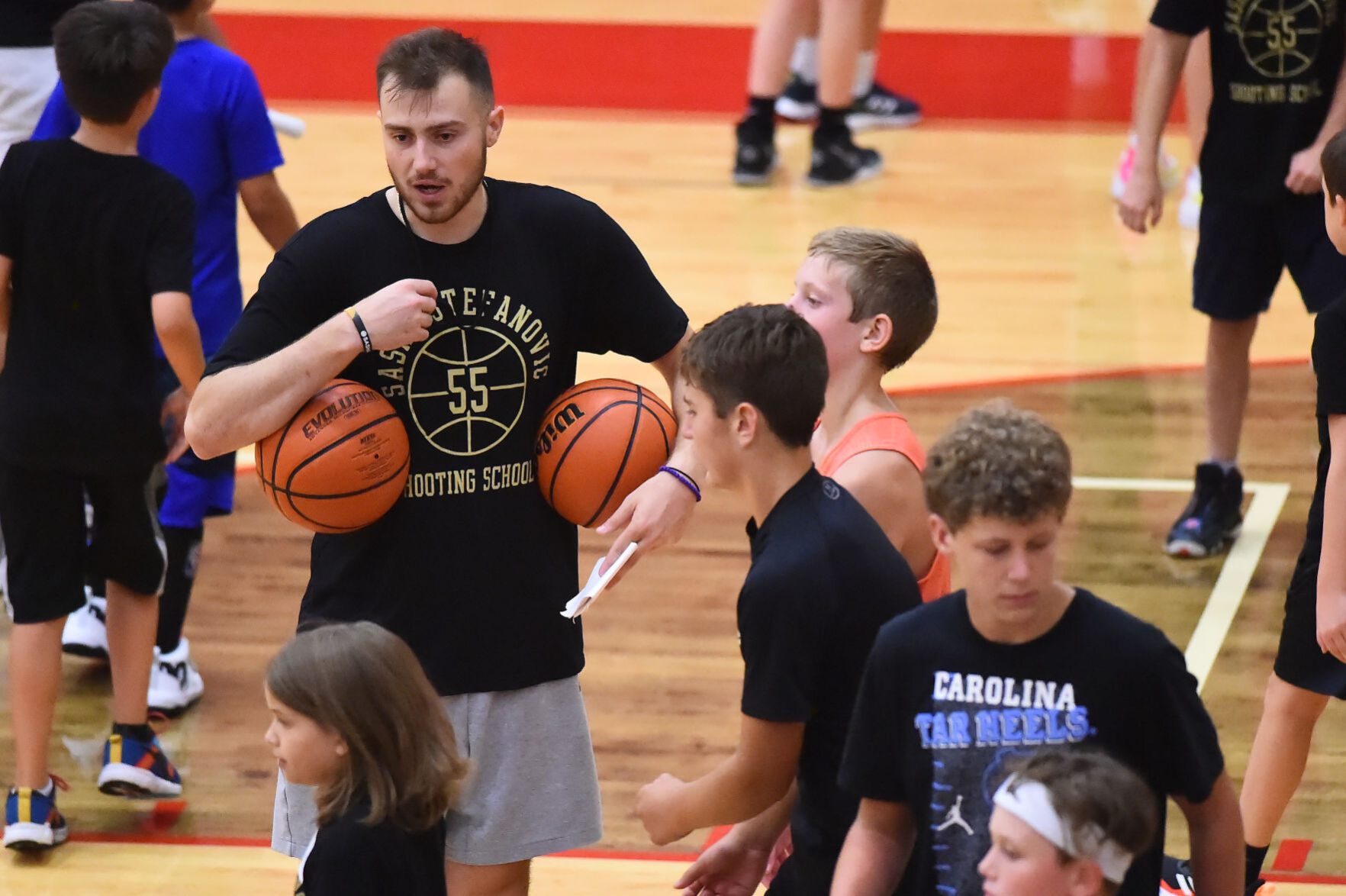 Sasha Stefanovic shooting clinic in Crown Point